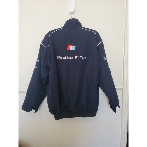 Vintage BMW Williams F1 Team Bomber Jacket Sport Racing Mens Sz Large Full Zip - Picture 13 of 16
